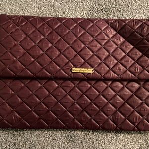 Burgundy oversized clutch
